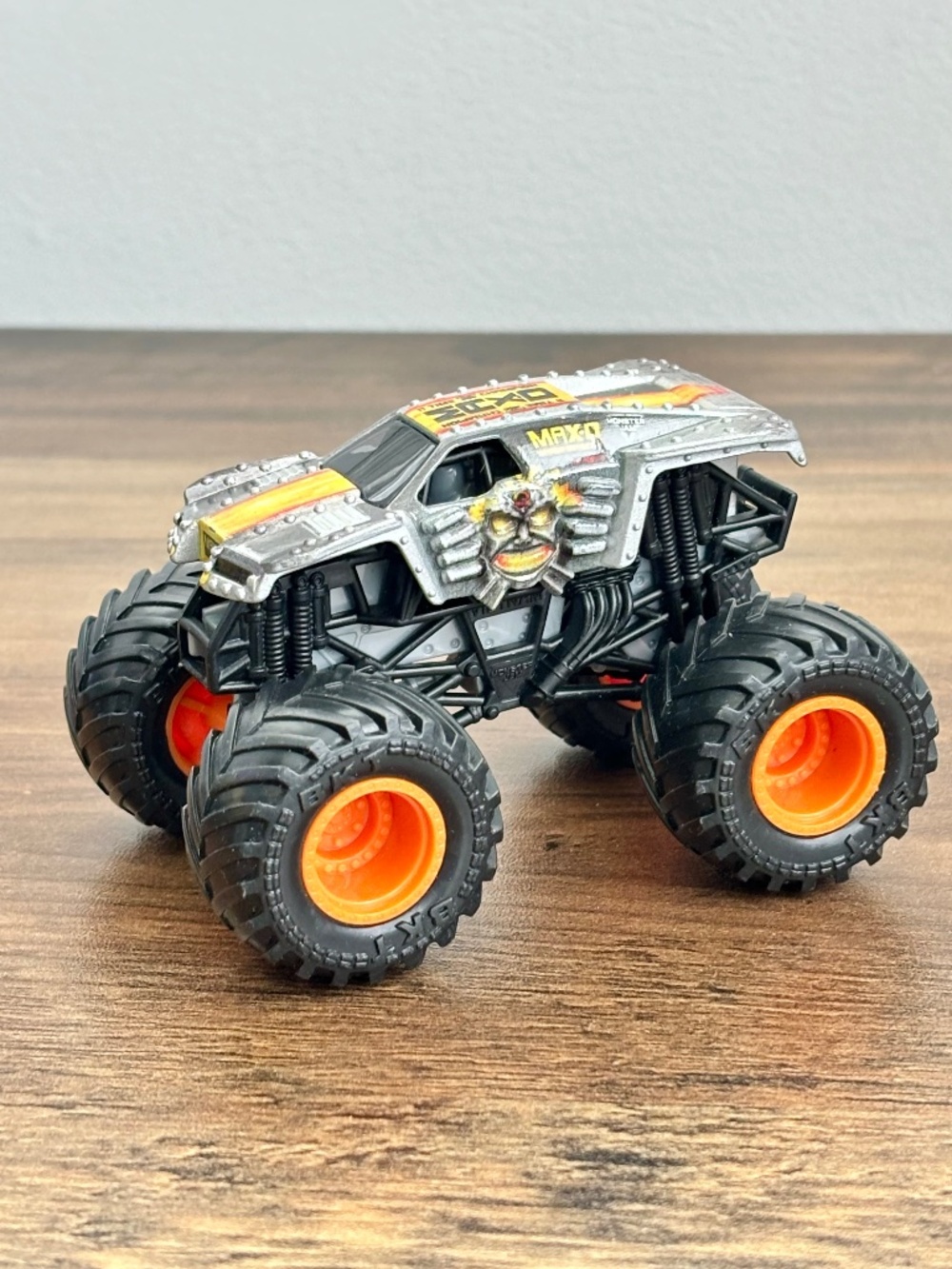 Monster Jam 1:64 Max D Black Orange Tires Monster Truck Die Cast Metal Toy